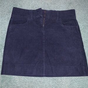 [J. Crew] Navy Corduroy Mini Skirt